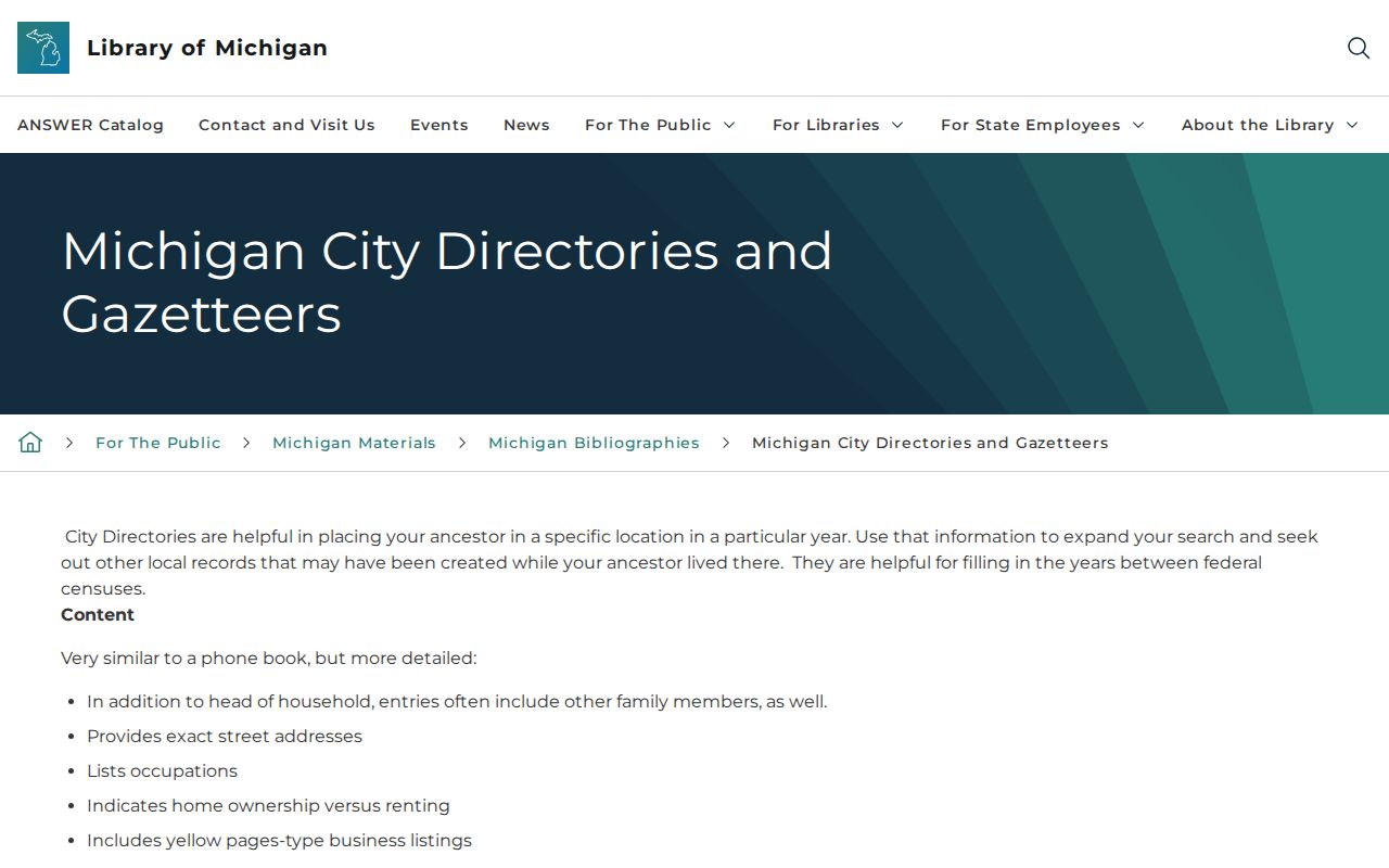 Farmington Hills city directory Library of Michigan guide