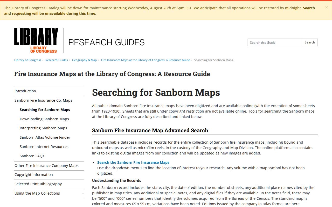 Farmington Hills previous residents Sanborn map research guide