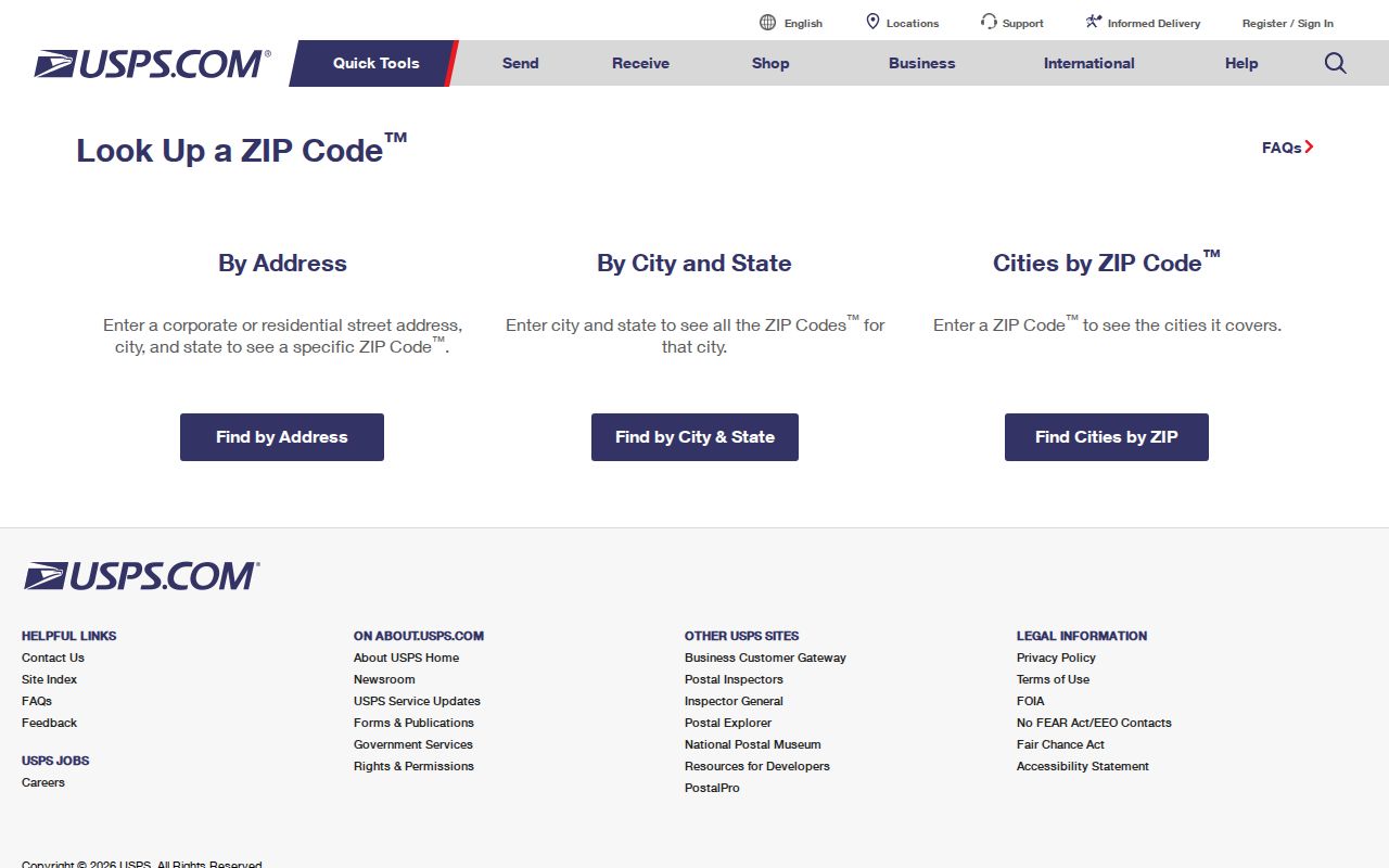 Farmington Hills ZIP code directory USPS address verification screen